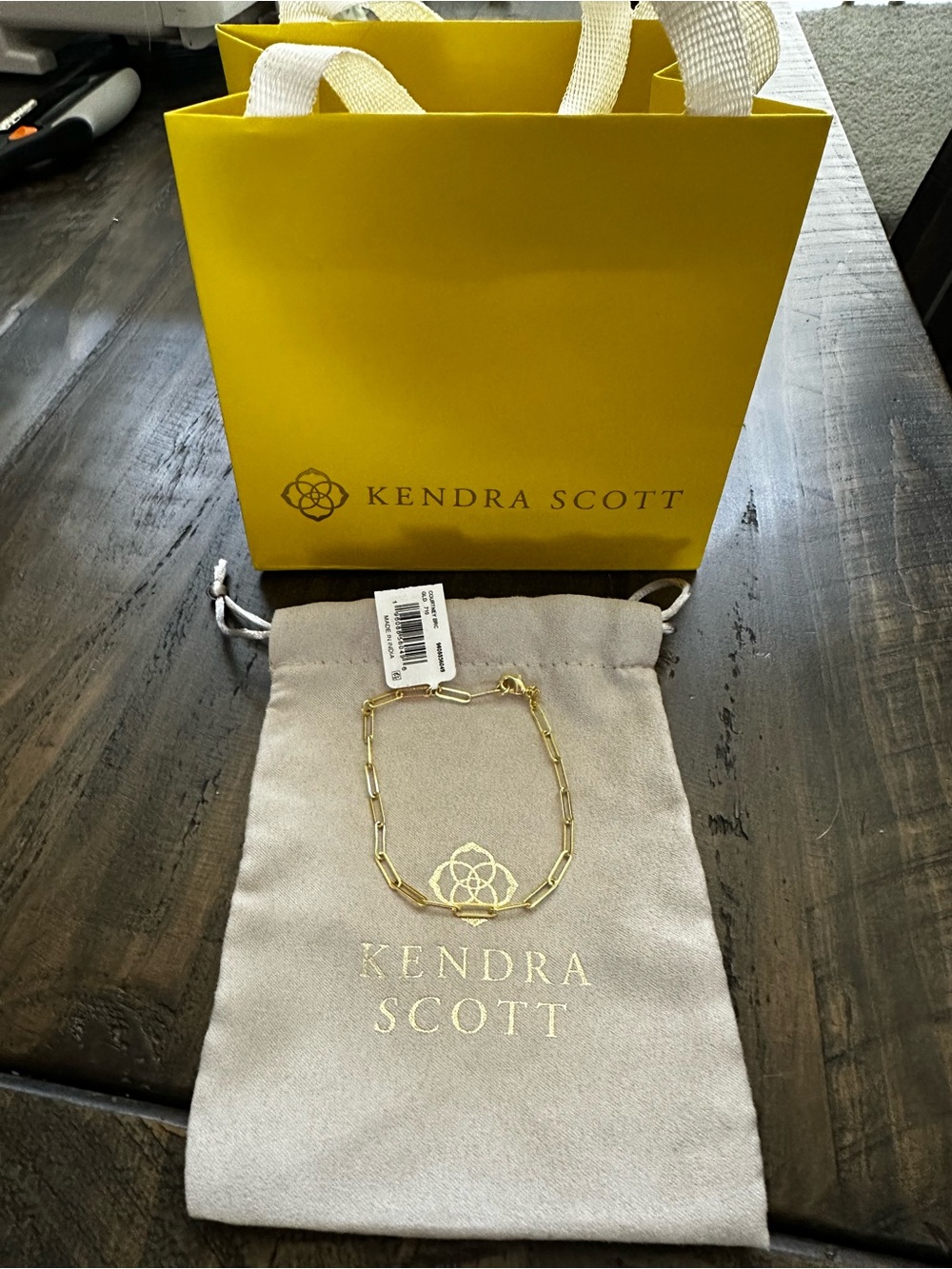 Kendra Scott Gold Paperclip Link Bracelet